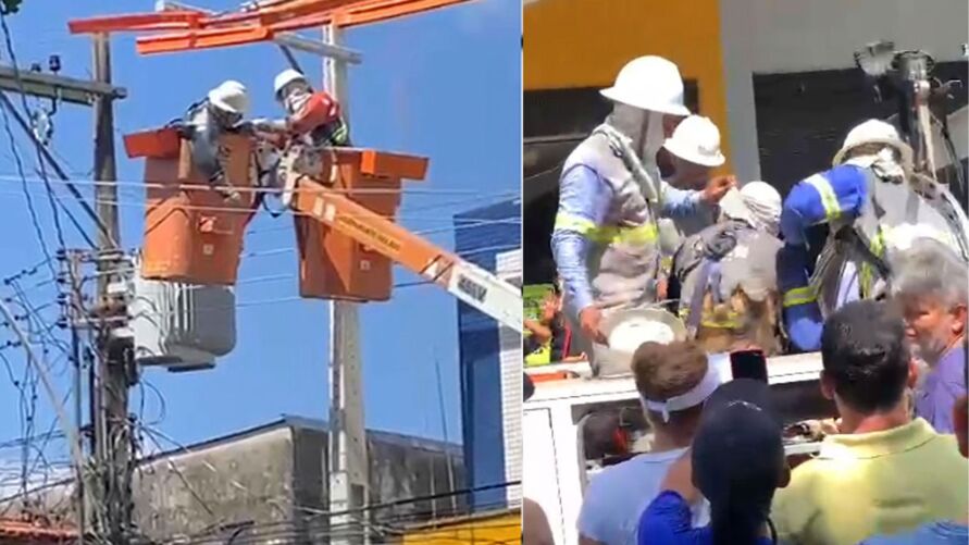 Trabalhador sofre queimaduras por choque em poste de Belém