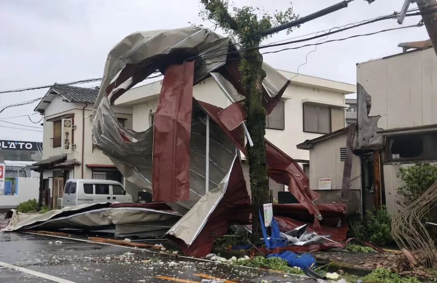 A agência meteorológica previu 1.100 milímetros de precipitação na ilha de Kyushu entre quarta-feira e a manhã desta sexta-feira (30). Foto: Reprodução