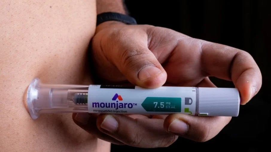 O Mounjaro (tirzepatida), medicamento para tratar diabetes tipo 2 aprovado em 2023 pela Anvisa (Agência Nacional de Vigilância Sanitária)
