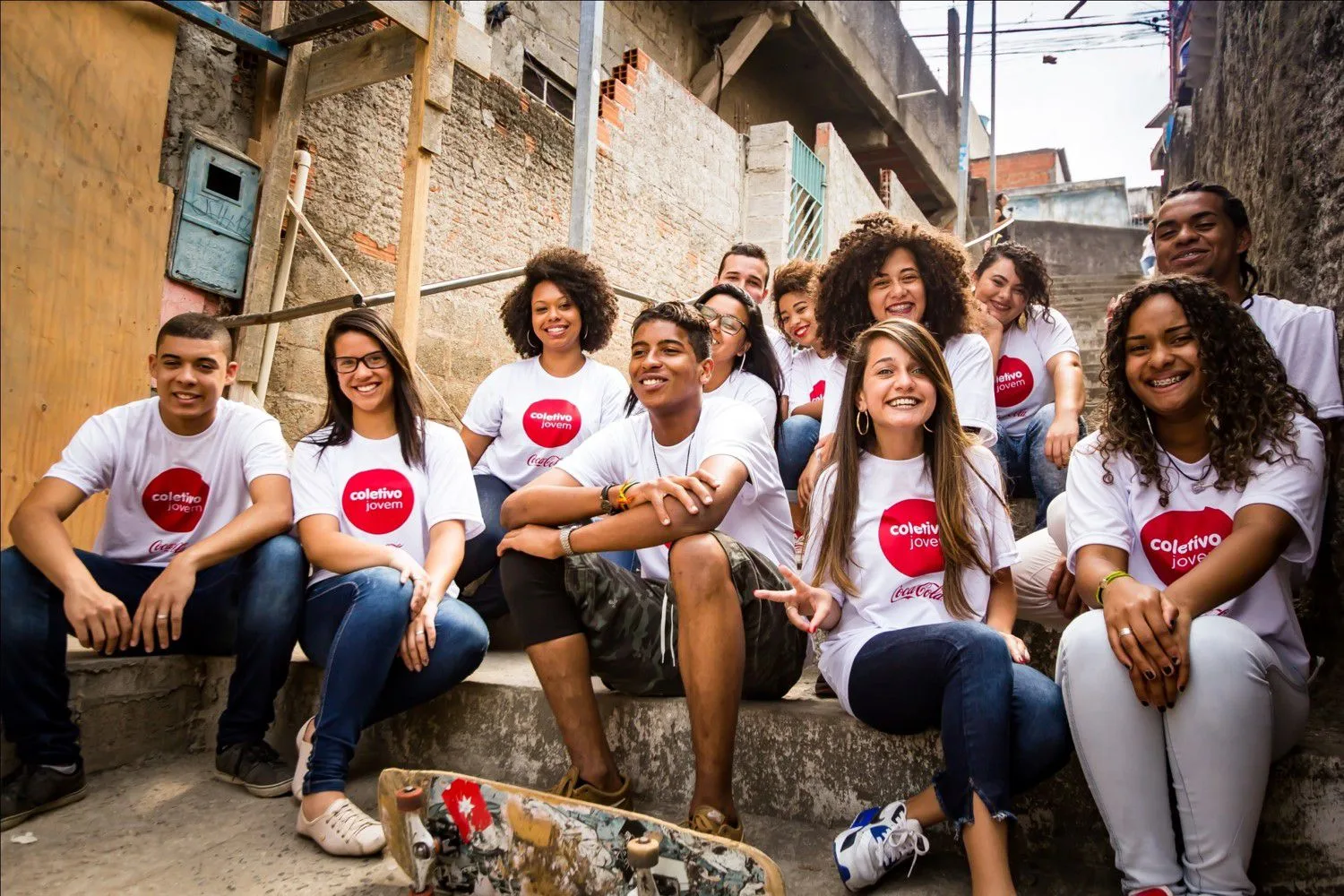 Alunos do coletivo Solar Coca-Cola. Foto: Divulgação