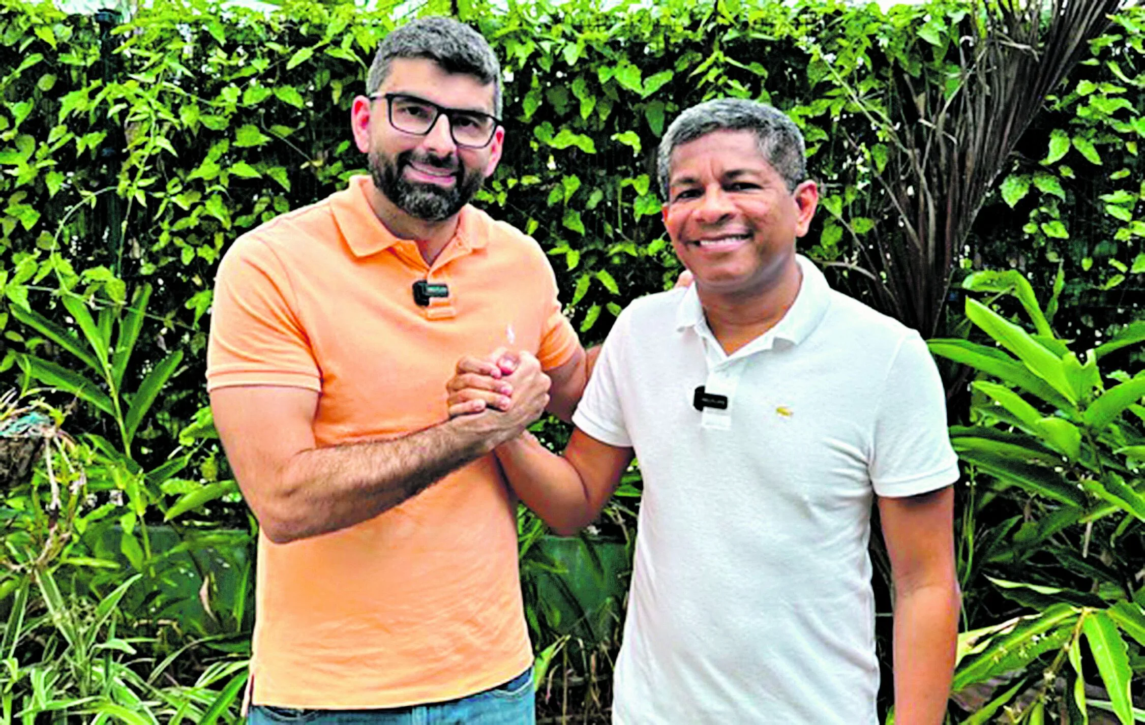 Daniel e seu candidato a vice na chapa, Ed Wilson, que continua na lista de contas julgadas irregulares pelo TCM FOTO: DIVULGAÇÃO