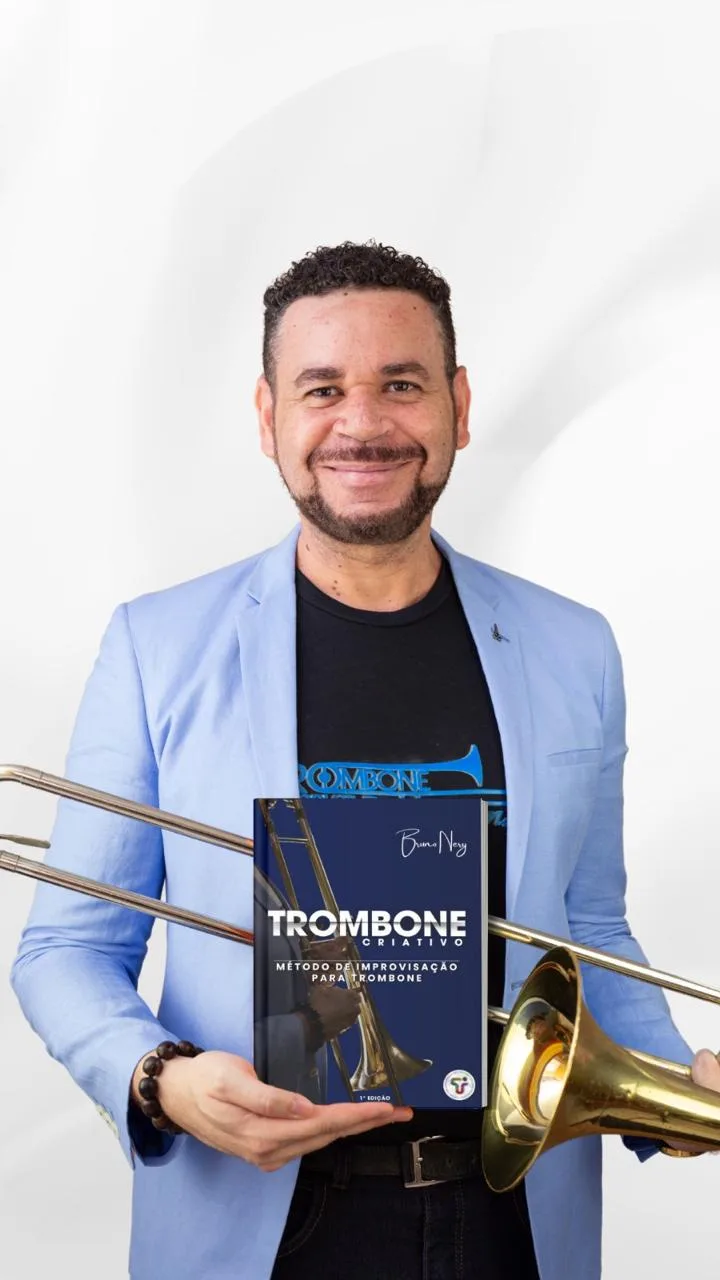 Músico Bruno Nery lança livro com método de improvisação para Trombone