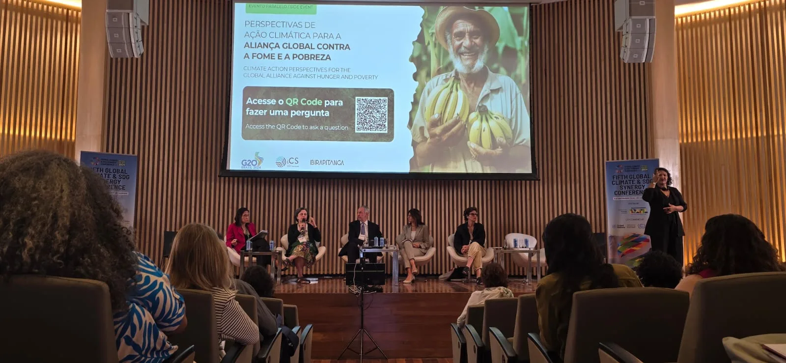 A relação entre a fome, a extrema pobreza e as mudanças climáticas foi tema de discussões do painel “Como potencializar o enfrentamento conjunto das mudanças climáticas, da fome e da pobreza?”,