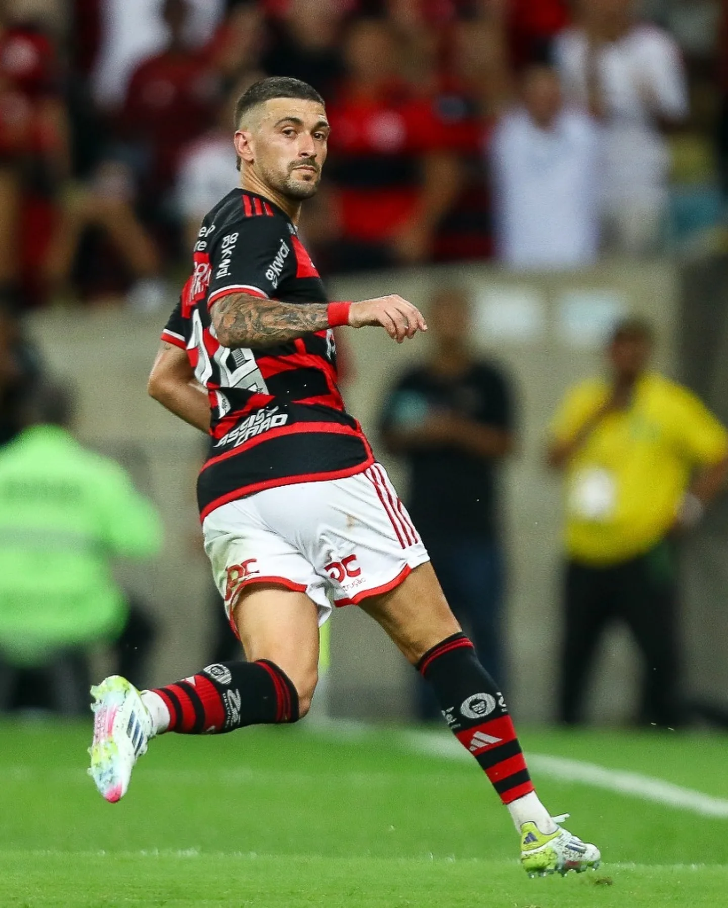 Arrascaeta fez o gol da vitória. Foto: Flamengo