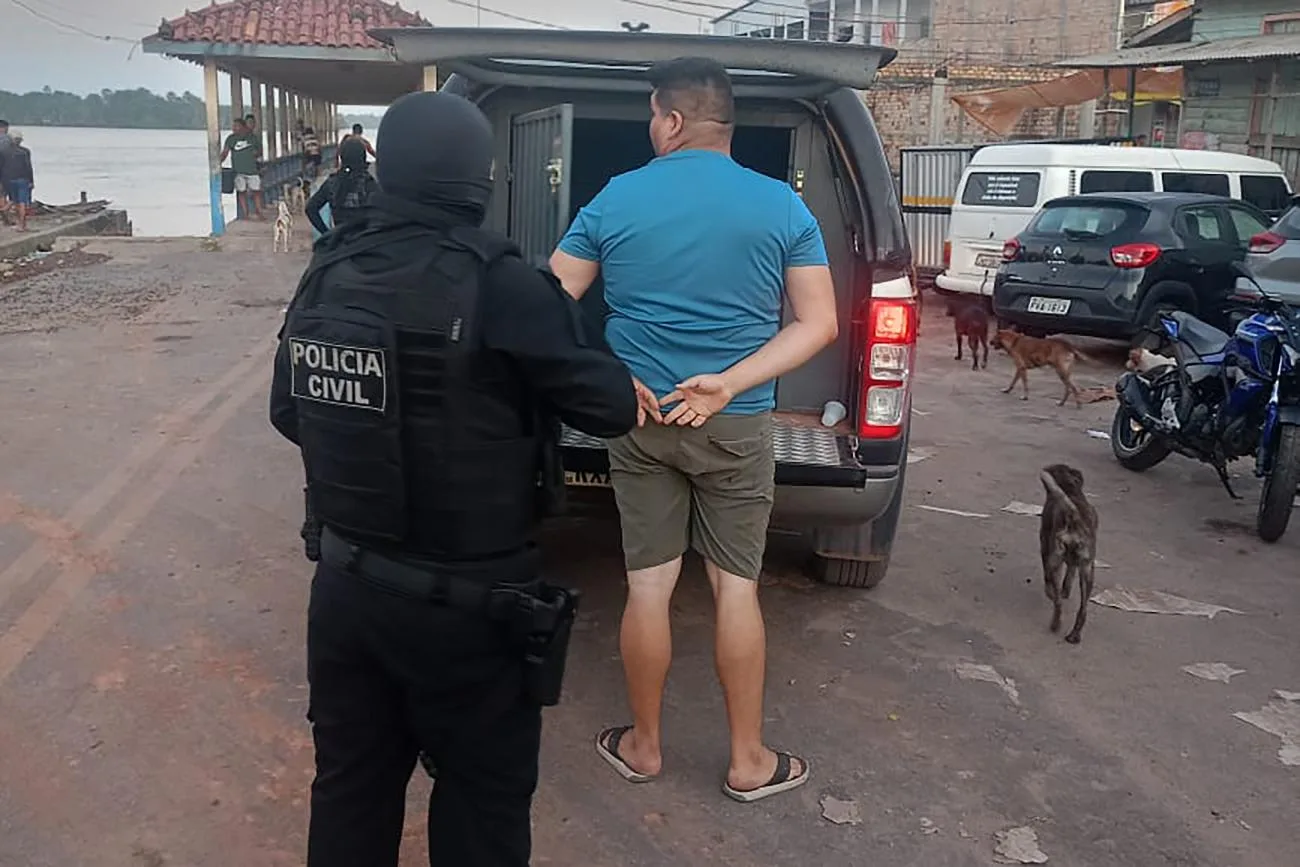 Um dos homens presos na operação da PC. Foto: Divulgação