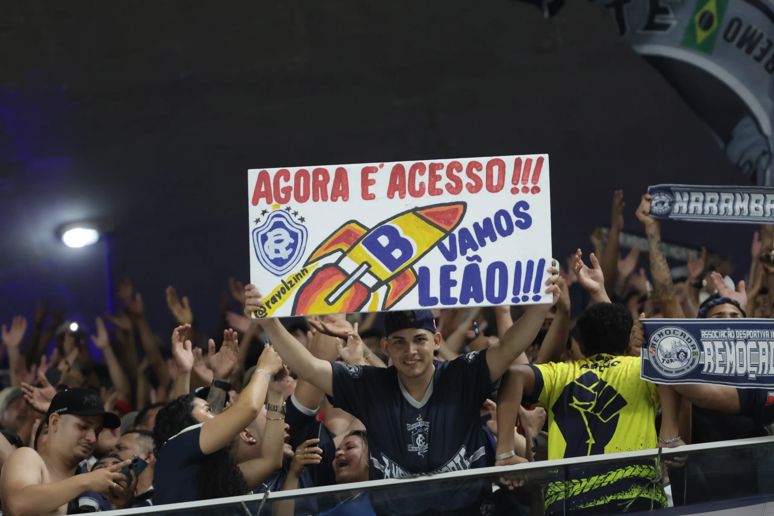 A torcida do Remo está confiante no acesso. Foto: Mauro Ângelo/ Diário do Pará.