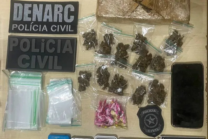 PC prende suspeito de tráfico de drogas em hotel no bairro de Canudos