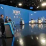 Candidatos em suas posições no debate do SBT | Emanuelle Menezes/SBT News
