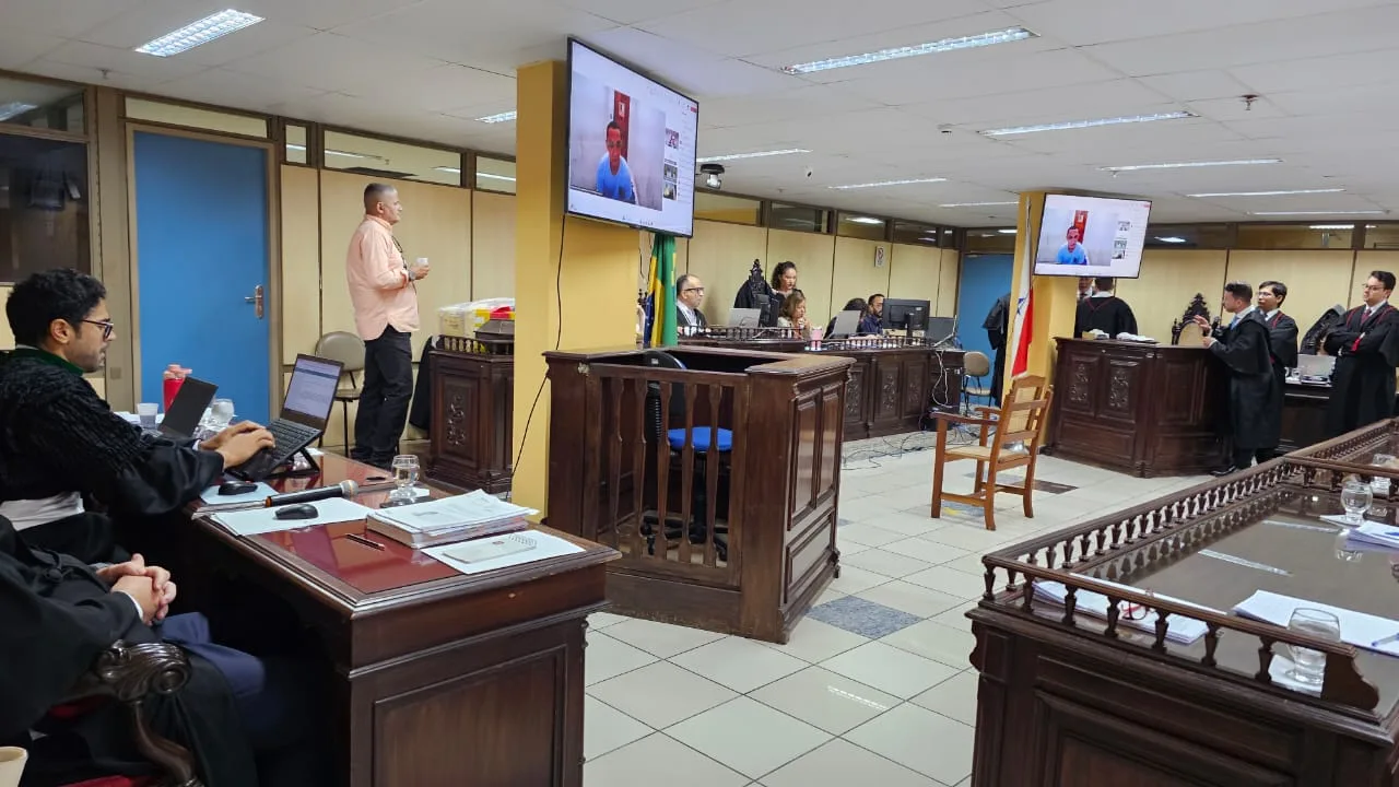  O julgamento começou na quinta-feira, 5, sob a presidência do juiz Claudio Hernandes Silva Lima, titular da 3ª Vara. Luziel é uma das cinco pessoas acusadas de participação nas mortes de 58 custodiados. Foto: TJPA