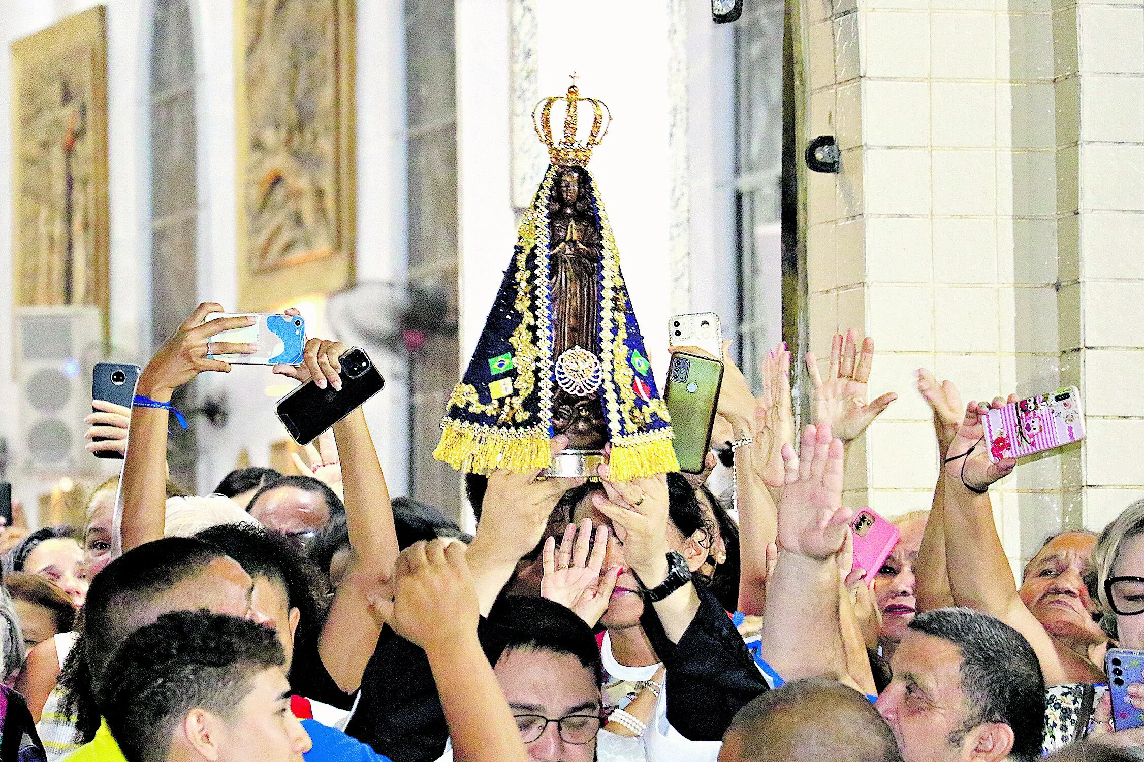 Nossa Senhora Aparecida é também conhecida como a padroeira do Brasil FOTO: CELSO RODRIGUES

Foto celso Rodrigues/ Diário do Pará.