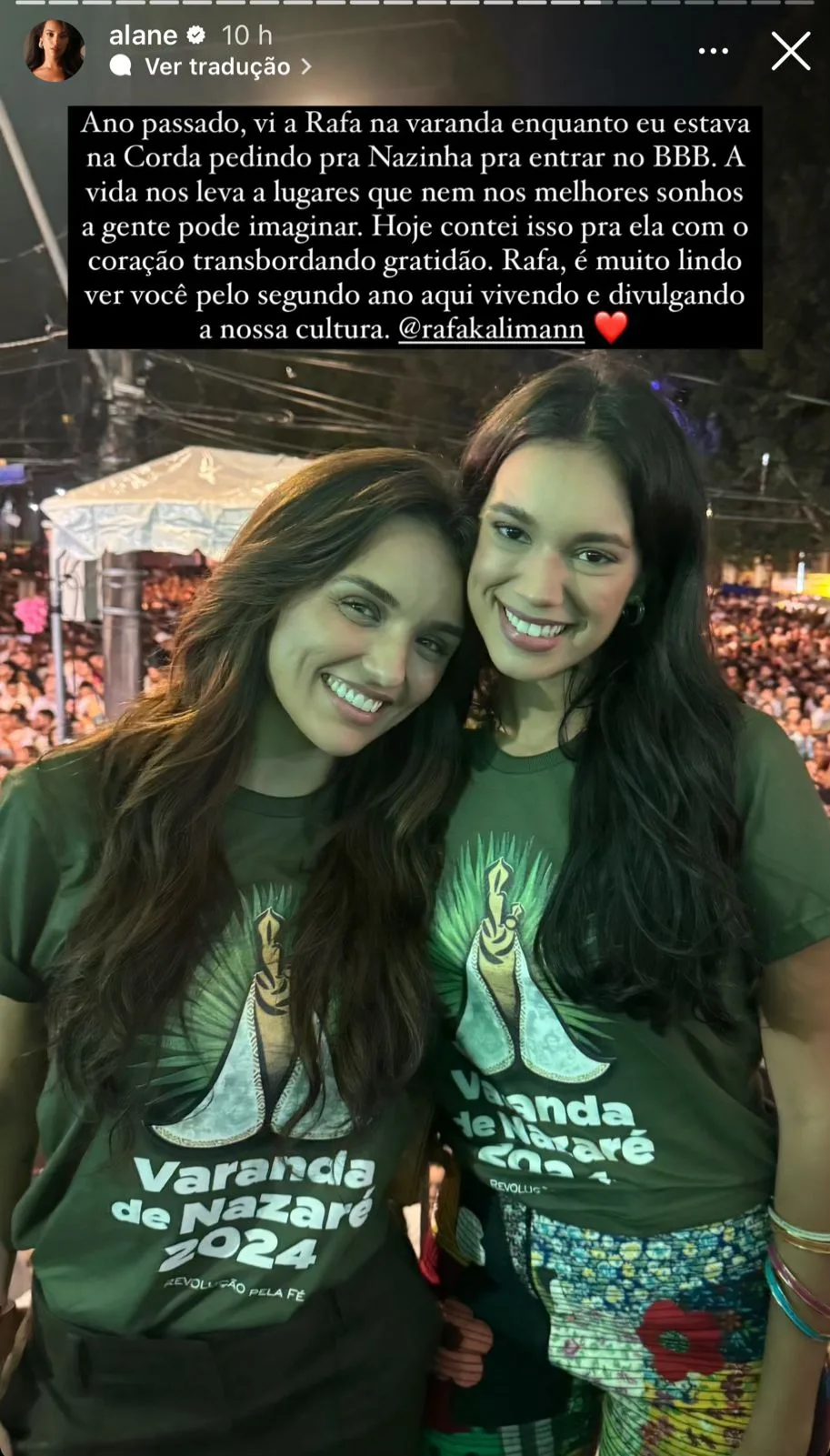 Celebridades compartilham momentos de fé e devoção no Círio de Nazaré