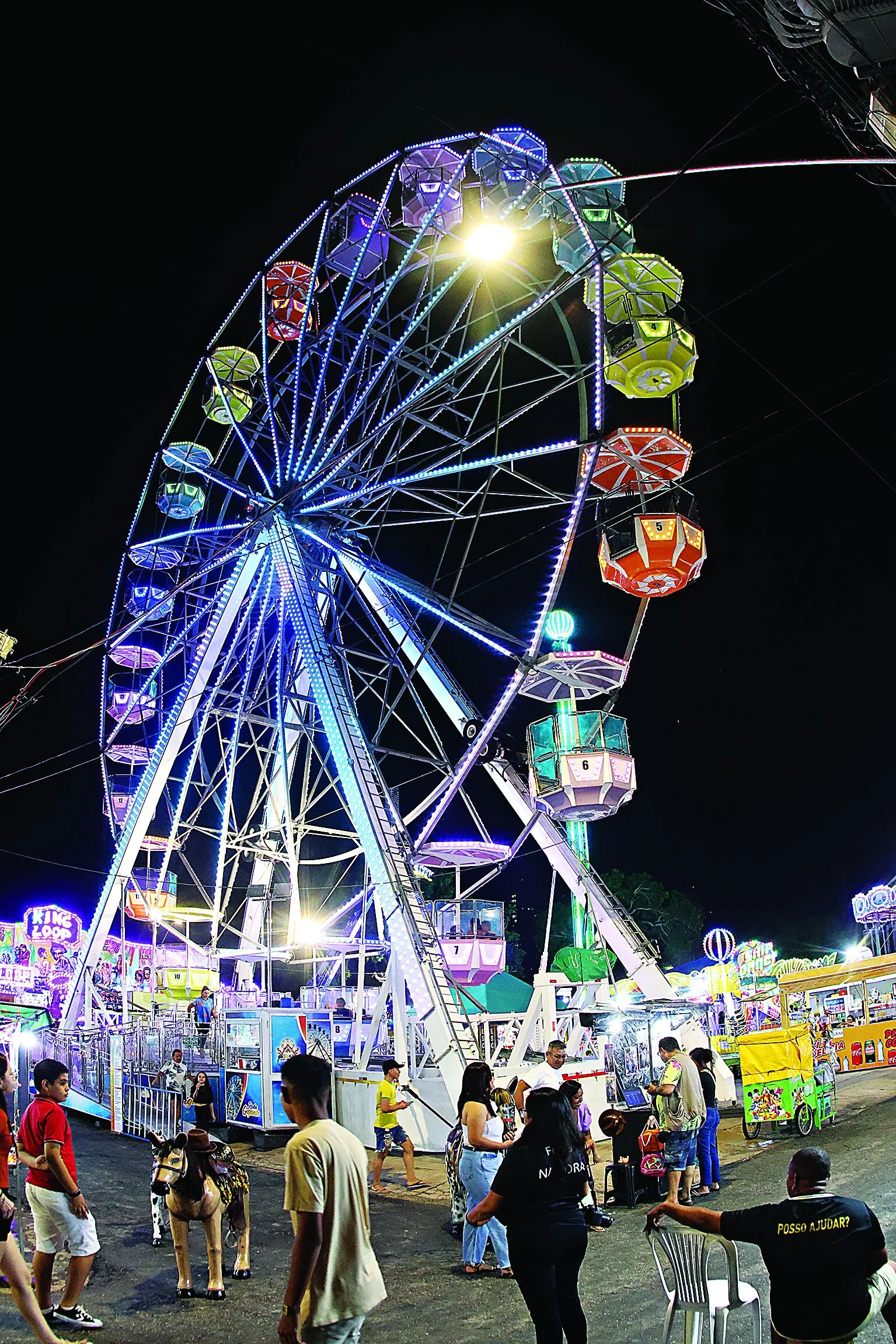 A roda gigante é uma das atrações tradicionais do  parque.

Foto: Ricardo Amanajás / Diário do Pará.