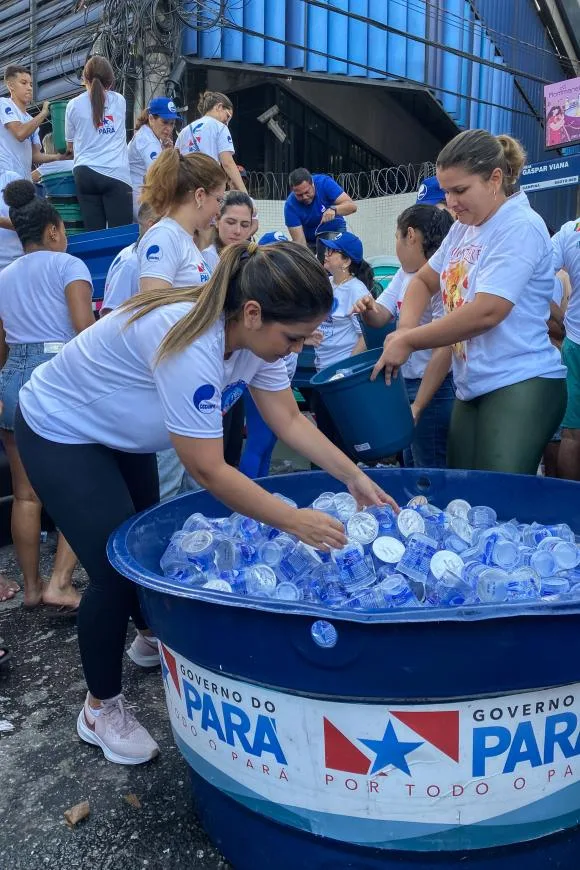 A ação contou com 115 voluntários ao todo. A doações foram realizadas na sexta-feira (11), durante o Traslado para Ananindeua e neste domingo, em Belém

