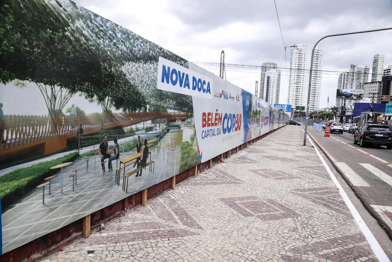 A obra da Nova Doca, um dos legados da conferência mundial sobre mudanças climáticas, da Organização das Nações Unidas (ONU), COP 30. Foto: Paula Lourinho / Ascom Seop