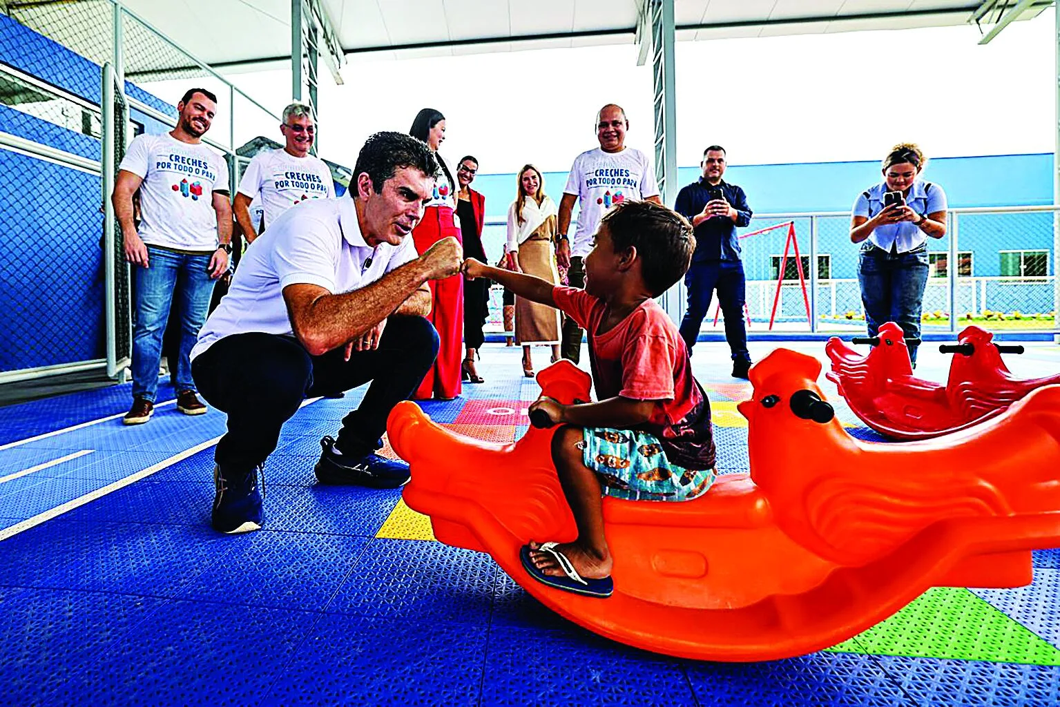 O governador Helder destacou os benefícios do programa para a educação infantil

FOTO: Marco Santos/Ag Pará