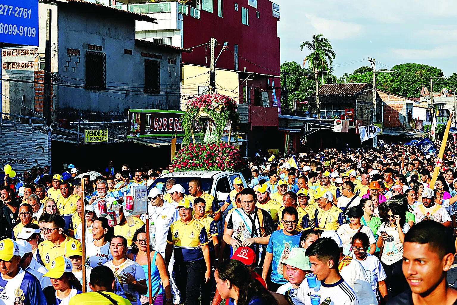 Jovens das paróquias e comunidades da Arquidiocese de Belém, com organização da Diretoria da Festa de Nazaré (DFN), promovem a 21ª Romaria da Juventude. Este ano sairá da Paróquia São João Paulo II, no Souza, com chegada à Praça Santuário. Foto: Irene Almeida/Diário do Pará.