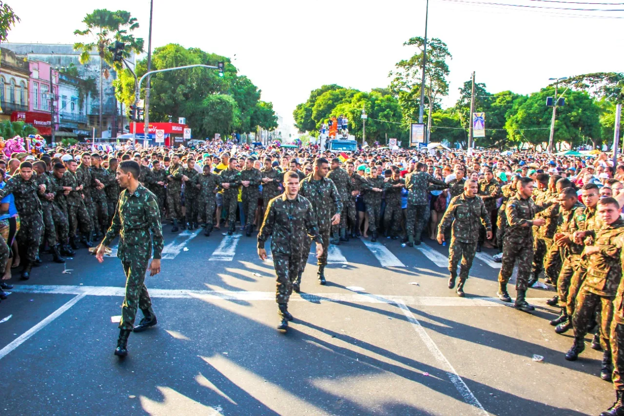 O Comando Militar do Norte (CMN) informou que dará apoio ao Círio 2024 com um efetivo de 1.400 militares do Exército Brasileiro. Foto: Comando Militar