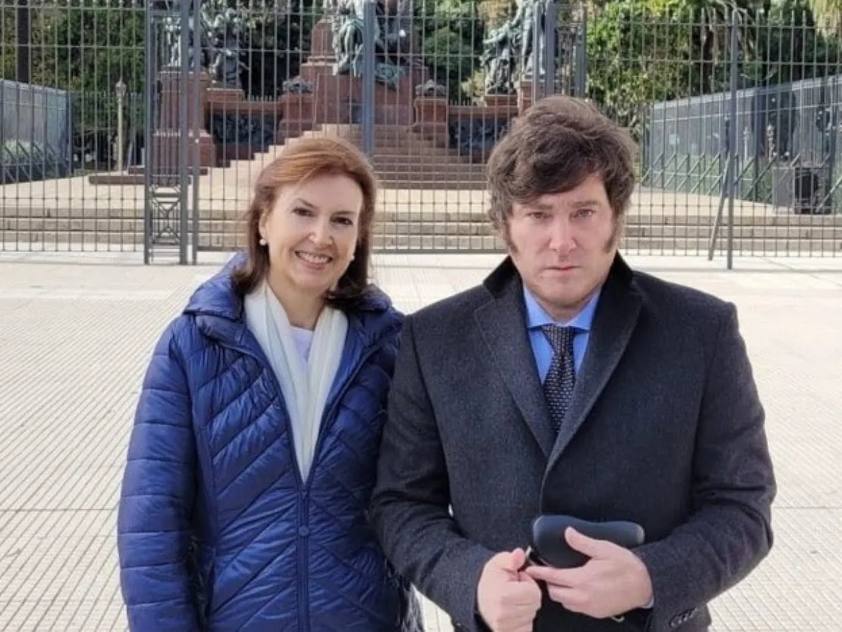 Diana Mondino e Javier Milei. Foto: Divulgação