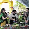 Programa conduzido pela apresentadora Cátia Fonseca está em Belém e ontem atraiu seus fãs para o complexo turístico. Público pôde acompanhar uma receita sendo feita ao vivo, além de um show musical  Foto: Wagner Almeida / Diário do Pará.