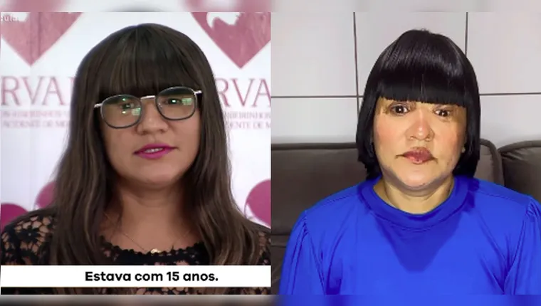 Vítima de escalpelamento, Anny Almeida teve um vídeo divulgado indevidamente pelo candidato Éder Mauro (na esquerda) em sua campanha eleitoral. | Reprodução