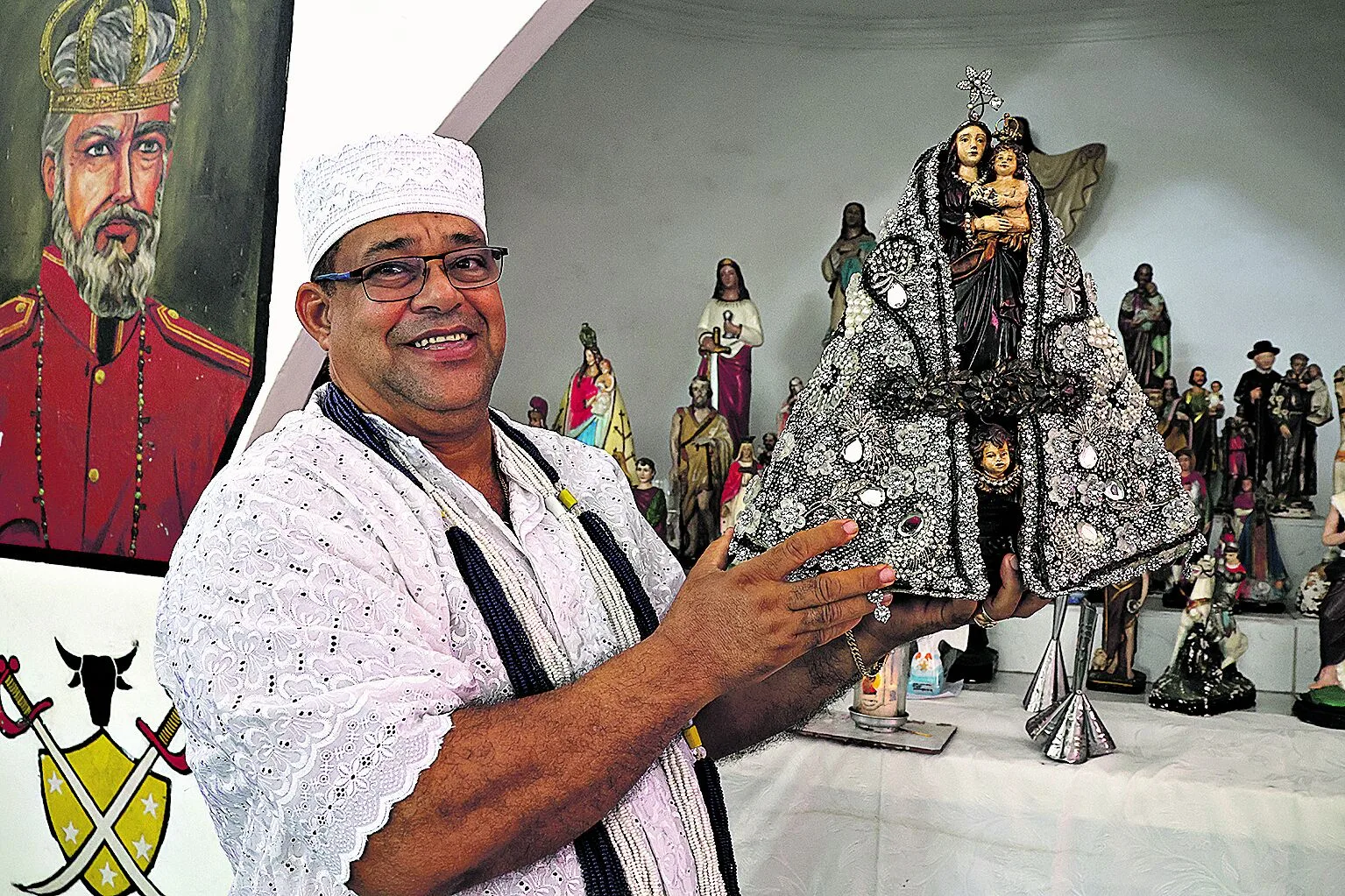 Pai Elivaldo Santos de Oxalá.  Foto: Mauro Ângelo/ Diário do Pará.