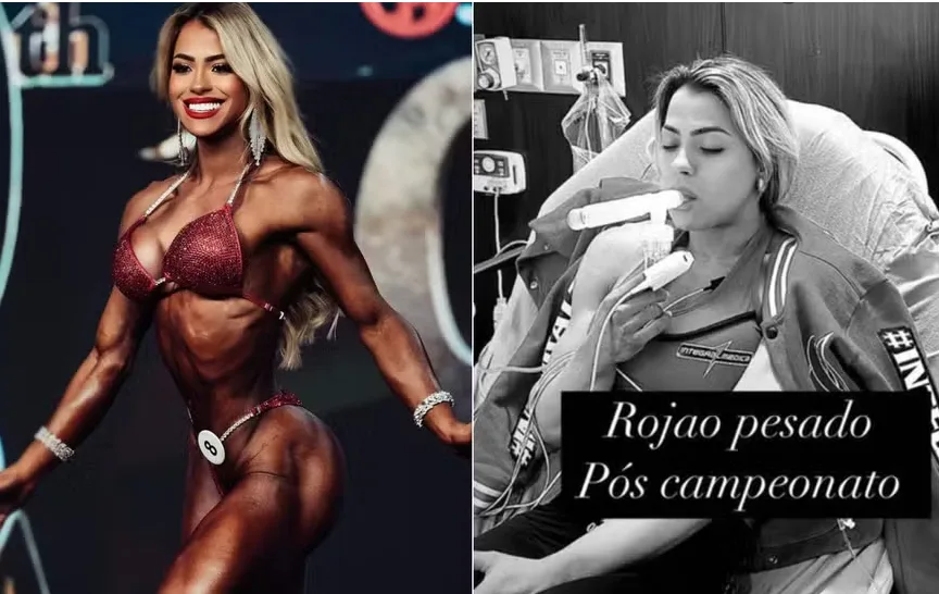 A fisiculturista Eduarda Bezerra foi hospitalizada após ficar em terceiro lugar na categoria Wellness no Mr. Olympia, a "Copa do Mundo do fisiculturismo", realizado nos EUA.