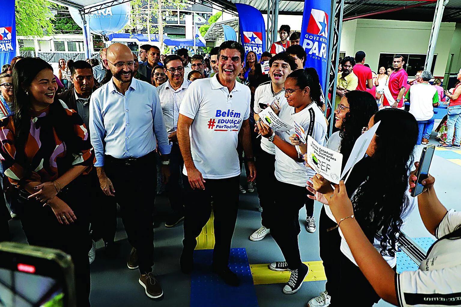 O governador Helder destacou que esta é a escola de número 154, reconstruída ou nova, entregue pelo Governo do Pará