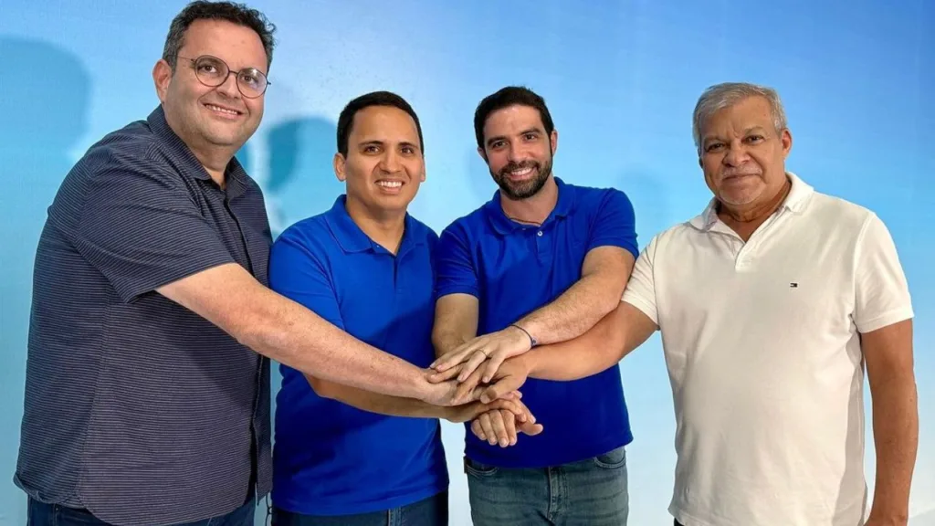 O candidato Igor Normando (MDB), da coligação “Levanta Belém”, e seu vice Cássio Andrade (PSB) receberam o apoio do ex-prefeito de Ananindeua, Manoel Pioneiro, e do deputado estadual Erick Monteiro (PSDB) no segundo turno das eleições municipais.