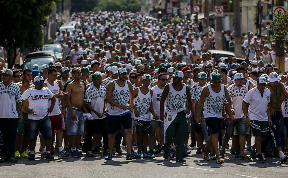 A Federação Paulista de Futebol publicou portaria nesta quarta em que determina a proibição de entrada nos estádios paulistas da torcida organizada Mancha Alviverde. Foto: Divulgação