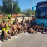 Mais de 200 torcedores do Peñarol foram presos nesta quarta-feira (23) na praia do Recreio, zona oeste do Rio de Janeiro