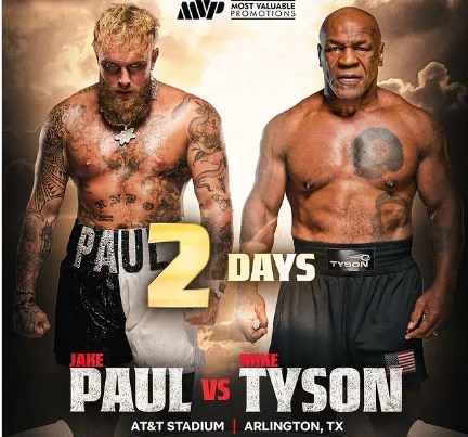 Mike Tyson, 58, um dos maiores boxeadores peso-pesados de todos os tempos, enfrenta na noite desta sexta (15) o influenciador Jake Paul, 27, em uma luta no AT&T Stadium em Arlington, no Texas.