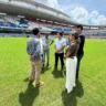 O estádio reconstruído pelo governo do Estado, com um gramado de padrão internacional, será o local de preparação do Brasil para o jogo contra a Venezuela, válido pelas eliminatórias