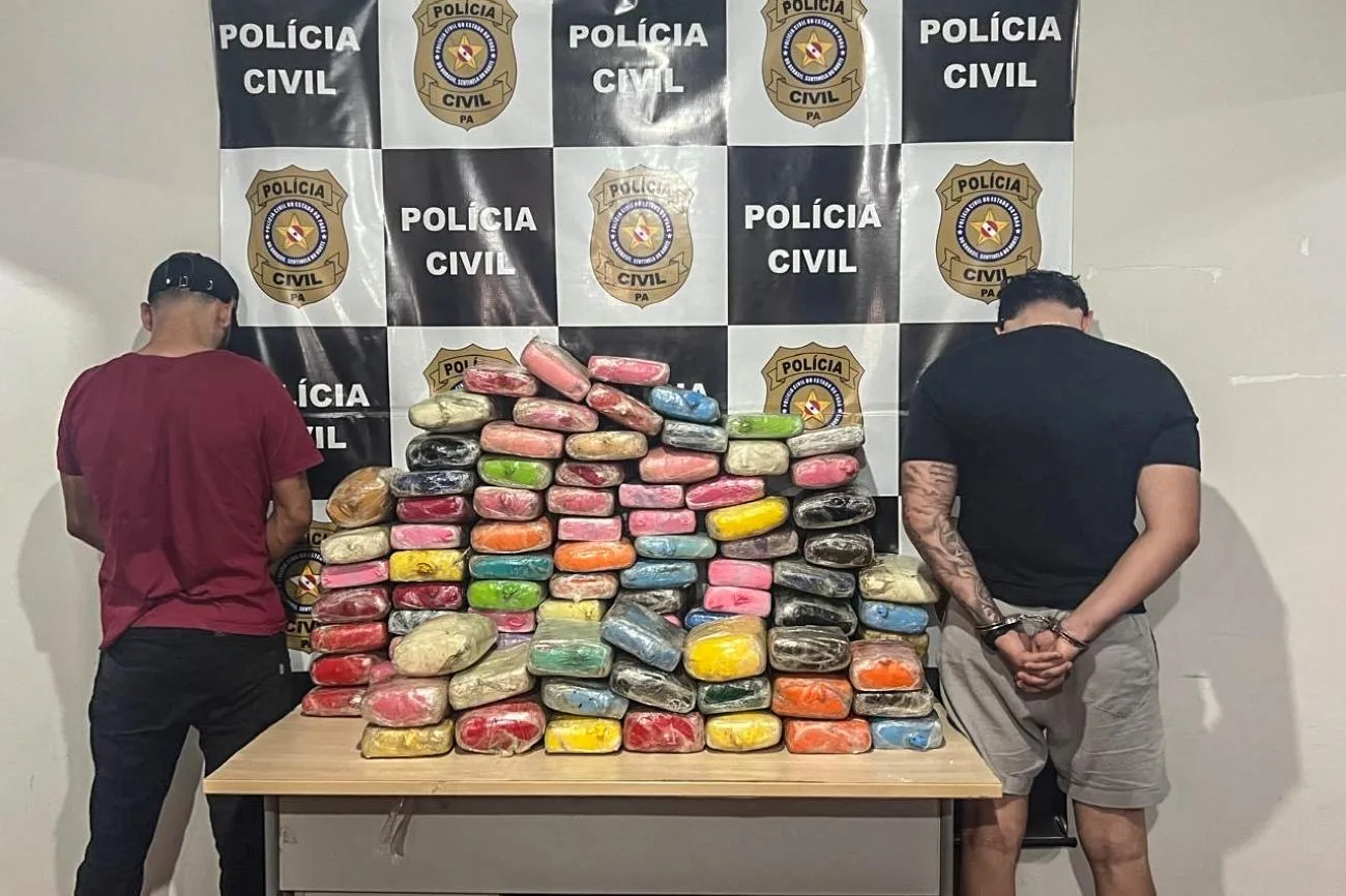 Dupla vinda de Manaus é presa com 111 kg de maconha em Santarém