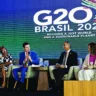 O ministro Jader Filho durante os debates do Grupo de Trabalho do G20, no Hangar