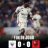 Em jogo agitado e quente, Fortaleza e Flamengo ficaram no empate por 0 a 0, nesta terça-feira, na Arena Castelão.