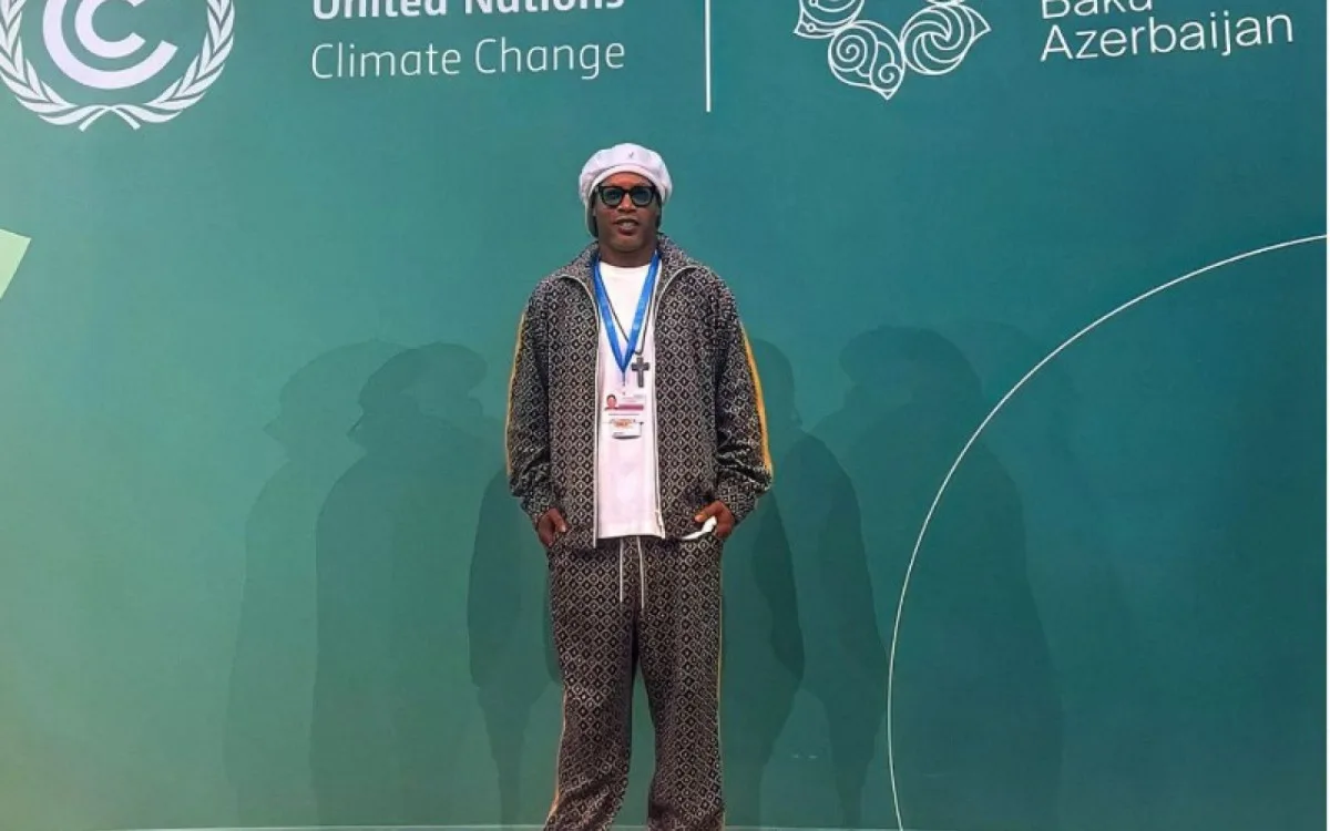 Ronaldinho Gaúcho está na sede da COP29