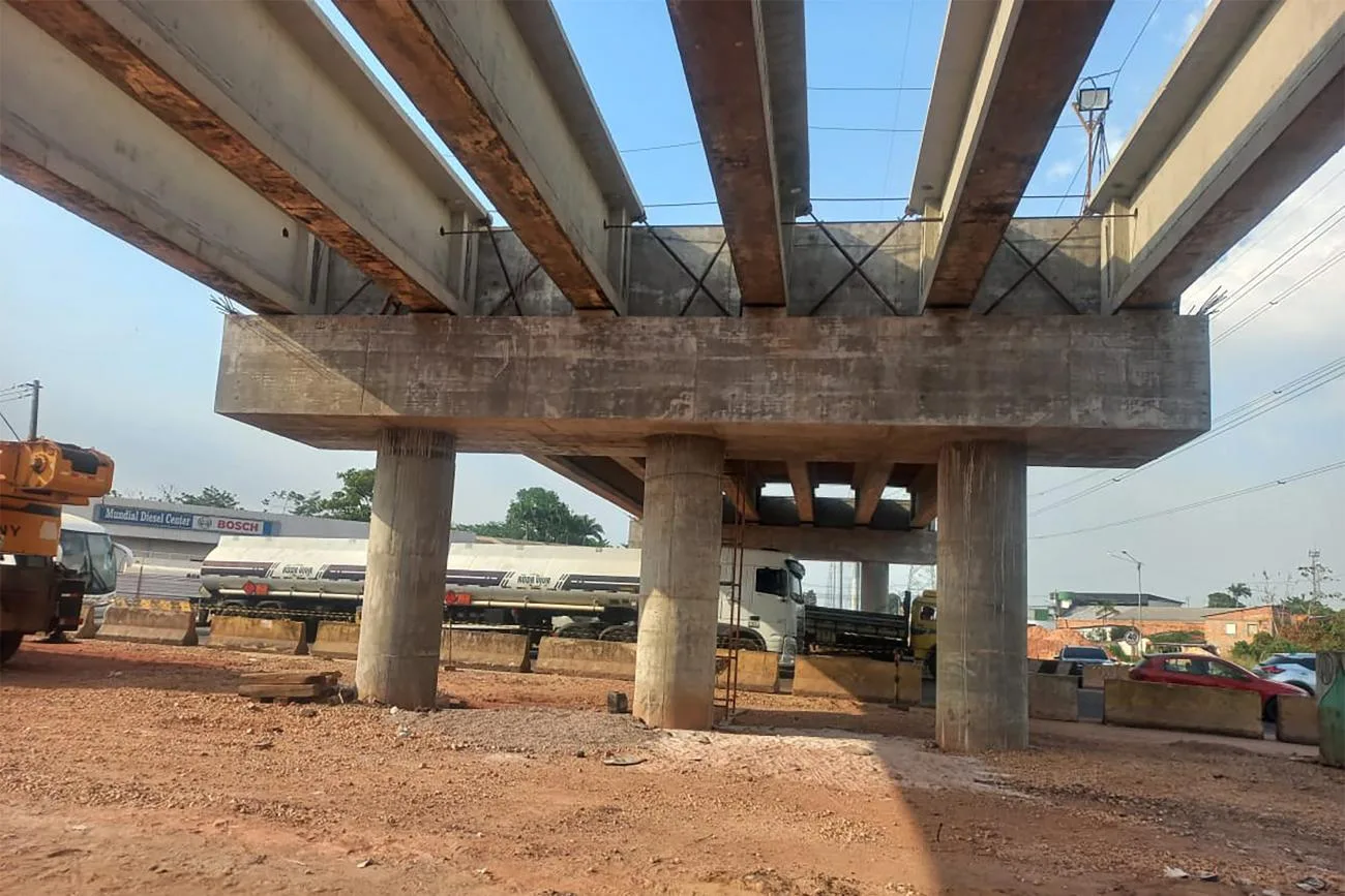 NGTM iniciou o serviço no último dia 18 e finalizou nesta quinta-feira (28). Equipes seguem trabalhando na pista e rampas do viaduto. Foto: Ag. Pará