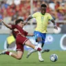 Vinicius Junior foi infeliz na cobrança do pênalti que poderia garantir os três pontos fora de casa. Foto: Rafael Ribeiro/CBF