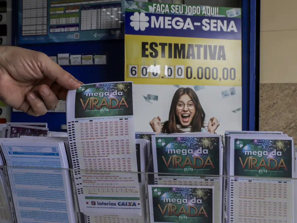 Jogo da mega sena da virada com estimativa de 600 milhões de reais. Foto: Joédson Alves/Agência Brasil