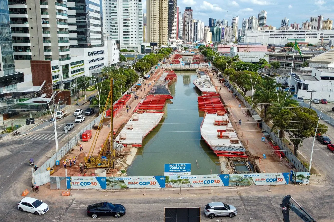 Saiba mais sobre a obra da Nova Doca em Belém para a COP 30. Conheça os detalhes do planejamento e a interdição na Doca