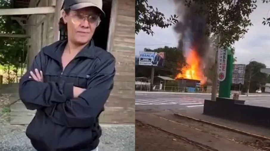 Daiane sogreu queimaduras graves a incendiar a casa do ex-companheiro. Foto: Reprodução