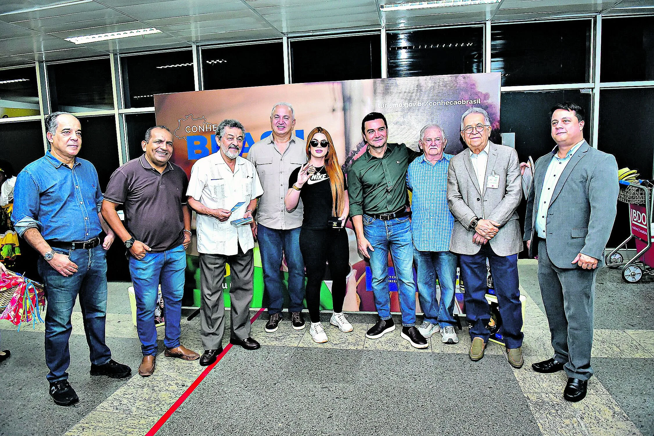 Andrya Dionísio recebeu homenagem como passageira símbolo do recorde batido