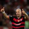 Aos 42 anos, Adriano Imperador viveu momento histórico neste domingo PAULA REIS-FLAMENGO