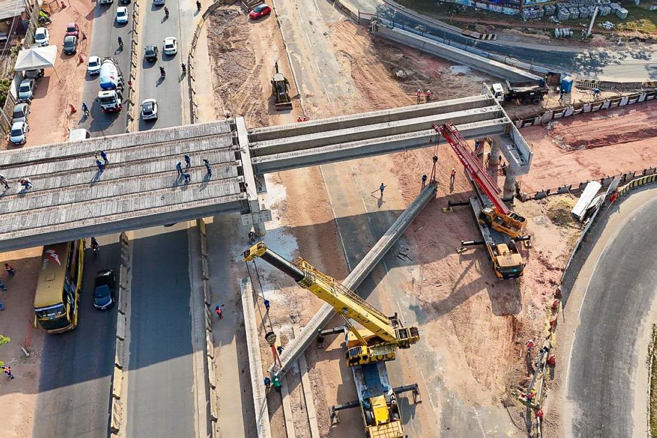 Entrega do viaduto da BR-316 com Alça Viária em Marituba, região metropolitana de Belém. Melhoria da mobilidade e fluidez do tráfego.