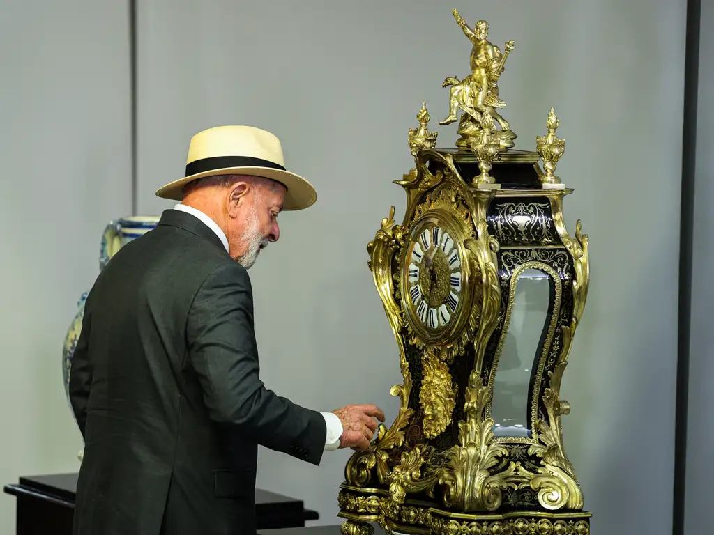 Presidente Luiz Inácio participa de cerimônia de reintegração das obras de arte destruídas nos ataques antidemocráticos de 8 de janeiro de 2023 Foto: Marcelo Camargo/Agência Brasil