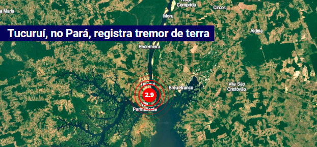 O último tremor de terra registrado no Pará ocorreu no dia 17 de janeiro, em Novo Repartimento, e teve magnitude 2.3 mR.