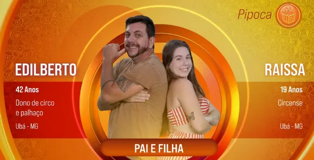 Conheça Edilberto e Raissa, a segunda dupla confirmada no BBB 25. Pai e filha, eles prometem trazer muita emoção para o reality!