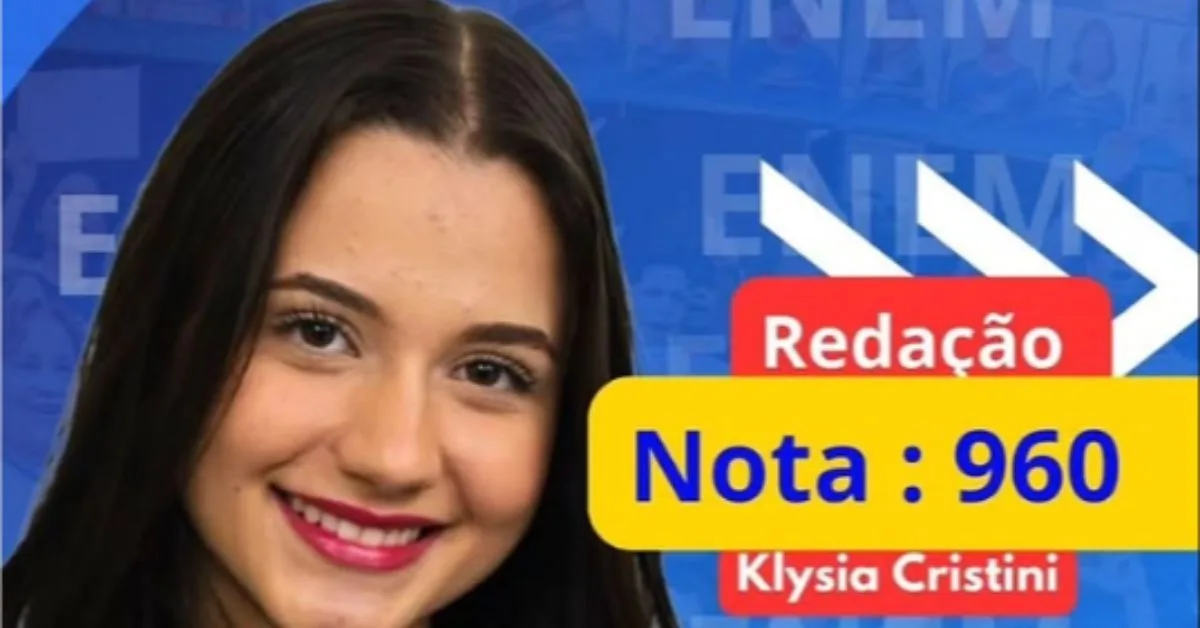 Aluna da Escola Albanízia Lima tirou nota 960 na redação do Enem 2024 