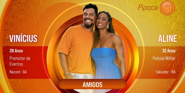 Os líderes Aline e Vinícius definiram três duplas como alvos para indicação no próximo paredão: