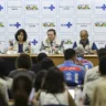 A ministra da Saúde, Nísia Trindade, participa de anúncio da instalação do Centro de Operações de Emergência (COE) para Dengue e outras Arboviroses e o novo Plano de Contingência Nacional para Dengue, Chikungunya e Zika. Foto: Marcelo Camargo/Agência Brasil